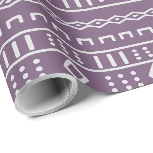 Papier Cadeau Toile pourpre moderne (Coin rond)