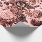 Papier Cadeau Toile rose Brown Vintage (Coin)