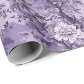 Papier Cadeau Toile violet vintage (Coin rond)