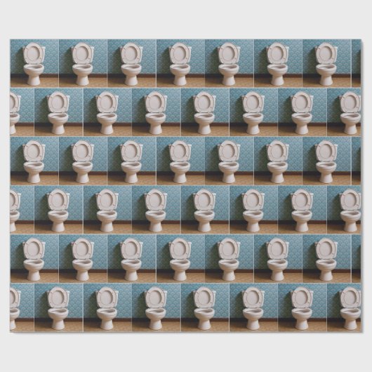 Papier Cadeau Toilettes blanches avec le siège Pp (Plat)