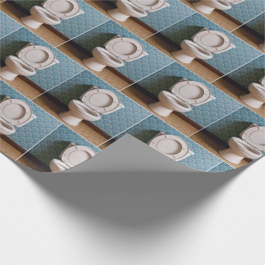 Papier Cadeau Toilettes blanches avec le siège Pp (Coin)