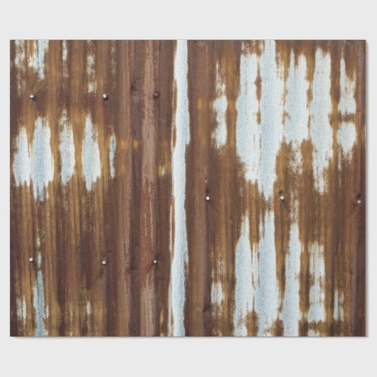 Papier Cadeau Toit en tôle ondulée vintage (Plat)