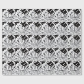 Papier Cadeau Tokyo Noir et Blanc (Plat)