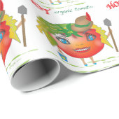 Papier Cadeau Tomate biologique chaude (Coin rond)