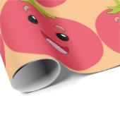 Papier Cadeau tomate drôle (Coin rond)