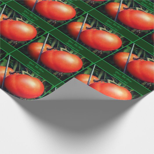 Papier Cadeau Tomates de jardin mûres personnalisées (Coin)
