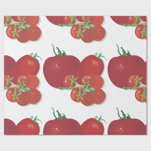 Papier Cadeau Tomates rouges mûres (Plat)