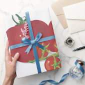 Papier Cadeau Tomates rouges mûres