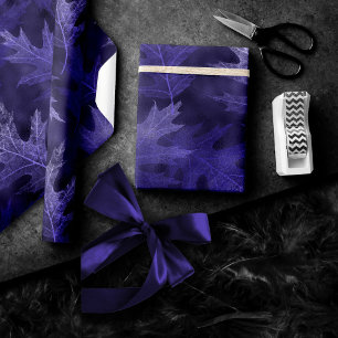 Papier Cadeau Tomber amoureux de l'automne   Royal Purple Feuill