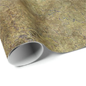 Papier Cadeau Ton approximatif de la terre et pierre verte (Coin rond)