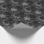 Papier Cadeau Tonalités assourdies de floral gris  (Coin)