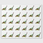 Papier Cadeau Tondeuse à gazon (Plat)