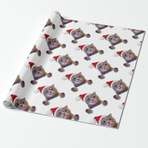 Papier Cadeau Tongue de Cat Christmas