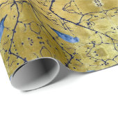 Papier Cadeau Tonkinson - Bluebird ii gold gift wrap Cadeaupapi (Coin rond)