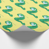 Papier Cadeau Tonnerre-Cove de Green Kawaii Worm (Coin)