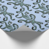 Papier Cadeau Tonnerre octopus bleu (Coin)