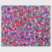 Papier Cadeau Tons Chauds Rose Abstrait (Plat)