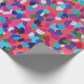 Papier Cadeau Tons Chauds Rose Abstrait (Coin)