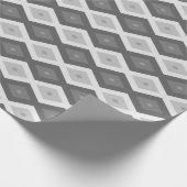 Papier Cadeau Tons de motif de diamant gris (Coin)