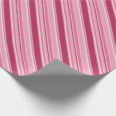 Papier Cadeau Tons de rayures roses (Coin)