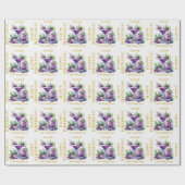 Papier Cadeau Tons de violet : Un Bassin d'Anniversaire Bleu-Vio (Plat)