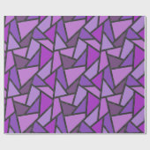 Papier Cadeau Tons de vitrail violet motif (Plat)