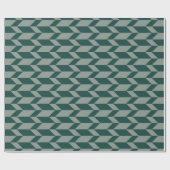 Papier Cadeau Tons Gras Deux Tons Flèche Chevron Gris Vert (Plat)