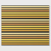 Papier Cadeau Tons Jaune Doré Sur Noir (Plat)