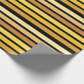 Papier Cadeau Tons Jaune Doré Sur Noir (Coin)
