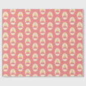 Papier Cadeau Tons roses joyeux Joyeux Arbre de Noël (Plat)