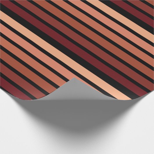 Papier Cadeau Tons Rouges Sur Noir (Coin)