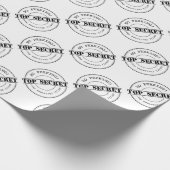 Papier Cadeau Top Secret | Aucun examen | Papier d'emballage de (Coin)