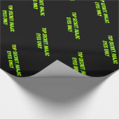 Papier Cadeau Top Secret /Majic Eyes Only (Vert sur Noir) (Coin)