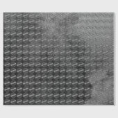 Papier Cadeau Top Secret Tampon Confidentiel Noir Argent Grungy (Plat)