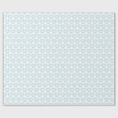 Papier Cadeau Topaz coeur pierre bleue ligne d'art motif (Plat)