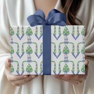 Papier Cadeau Topiaire d'huîtres côtières à l'aquarelle