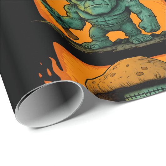 Papier Cadeau Torche & Bête de champignon Temper (Coin rond)