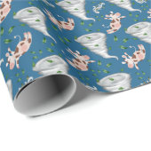 Papier Cadeau Tornado Wrapping Paper in Blue (Coin rond)