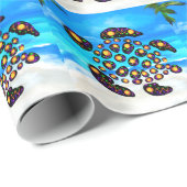 Papier Cadeau Tortue (Coin rond)