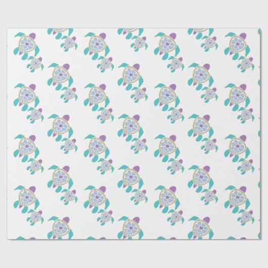 Papier Cadeau Tortue (Plat)