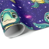 Papier Cadeau Tortue Adorable Charme Charmant Thème Inspiré (Coin rond)