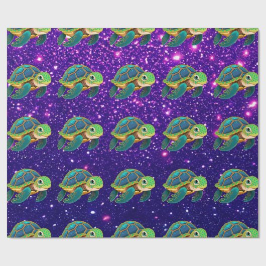 Papier Cadeau Tortue Adorable Charme Charmant Thème Inspiré (Plat)