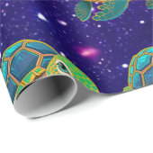 Papier Cadeau Tortue Adorable Charme Charmant Thème Inspiré (Coin rond)