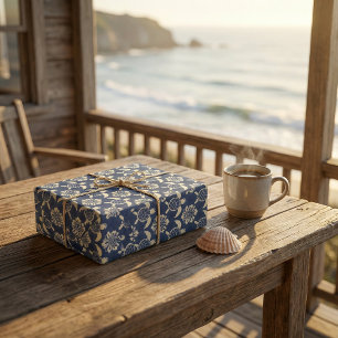 Papier Cadeau Tortue côtière Motif : Art Décoratif Océan