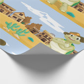 Papier Cadeau Tortue cowboy
