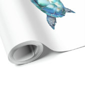 Papier Cadeau Tortue de mer (Coin rond)