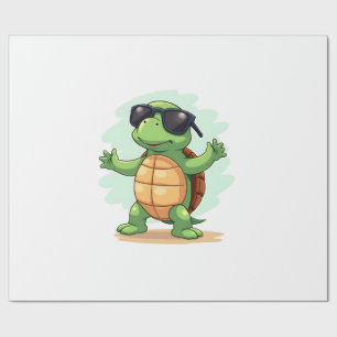 Papier Cadeau Tortue de mer Dabbing amoureux des animaux Sauvez