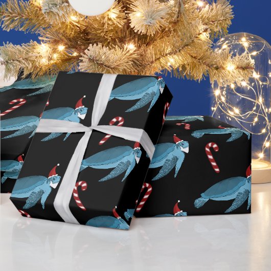 Papier Cadeau Tortue de mer de Noël (Vacances)