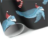 Papier Cadeau Tortue de mer de Noël (Coin rond)
