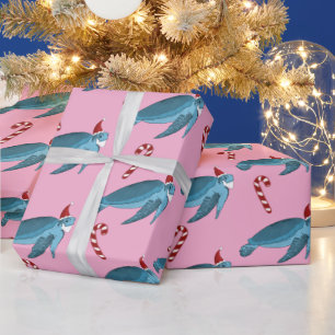 Papier Cadeau Tortue de mer de Noël